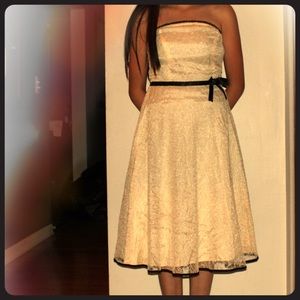 Beige lace dress